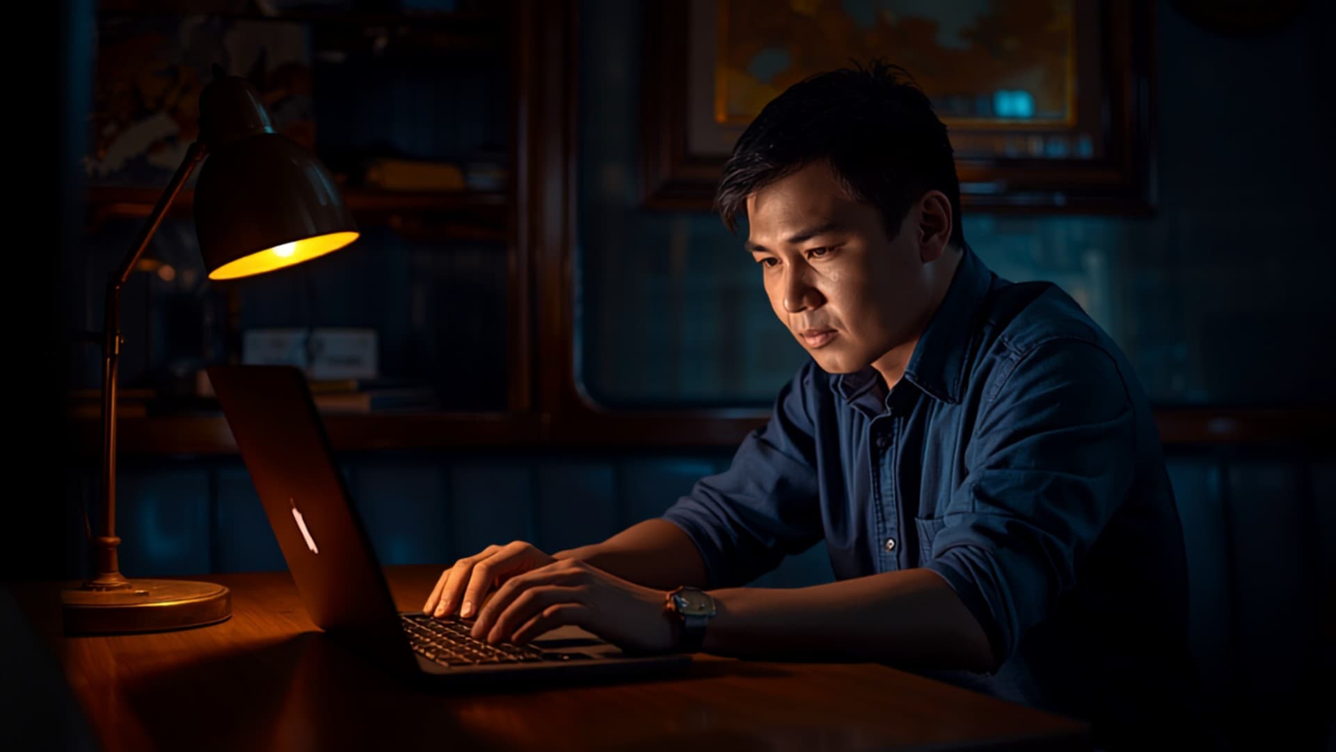 A seafarer studying CES/STCW exam materials